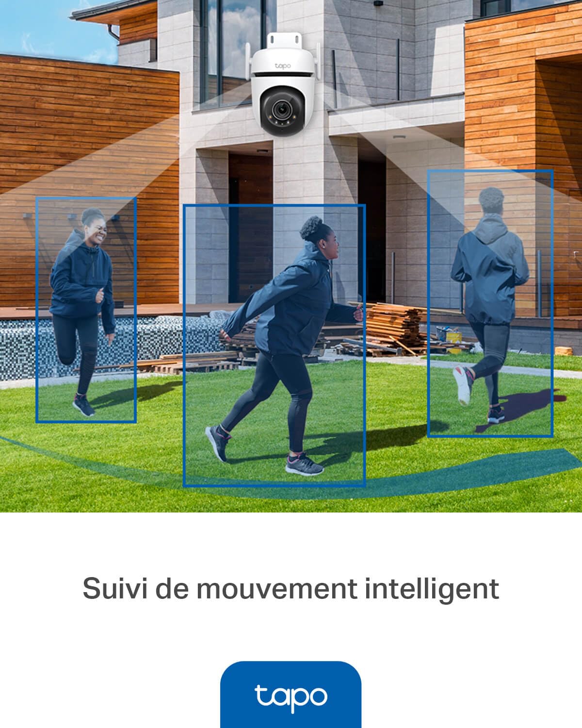 Tapo C520WS 2K (4MP) Caméra de Surveillance WiFi Extérieur 360°, Vision Nocturne Couleur, Détection de Mouvement, IP66