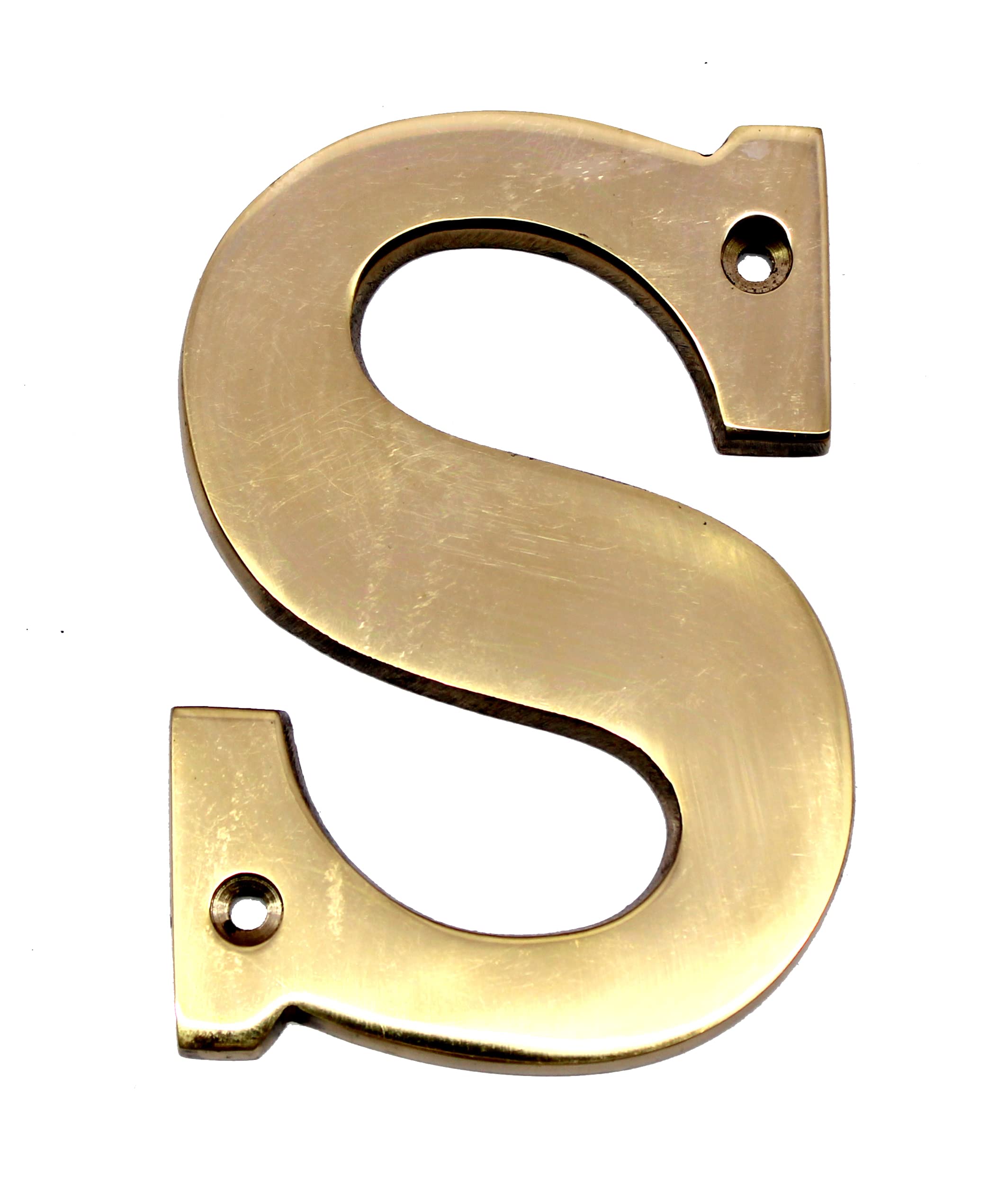 Brass Door Name Alphabets - 3 Inch Golden Letters For House Hotel Wall Plaques