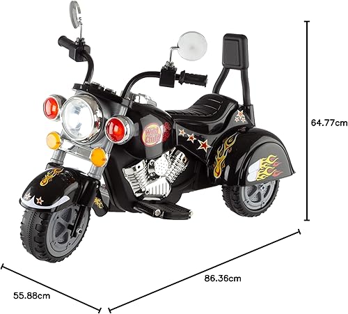 Miniatura 9 de Motocicleta Chopper de 3 ruedas para niños, triciclo, funciona a pilas, juguete de paseo de Lil 'Rider, juguete de paseo para niños y niñas