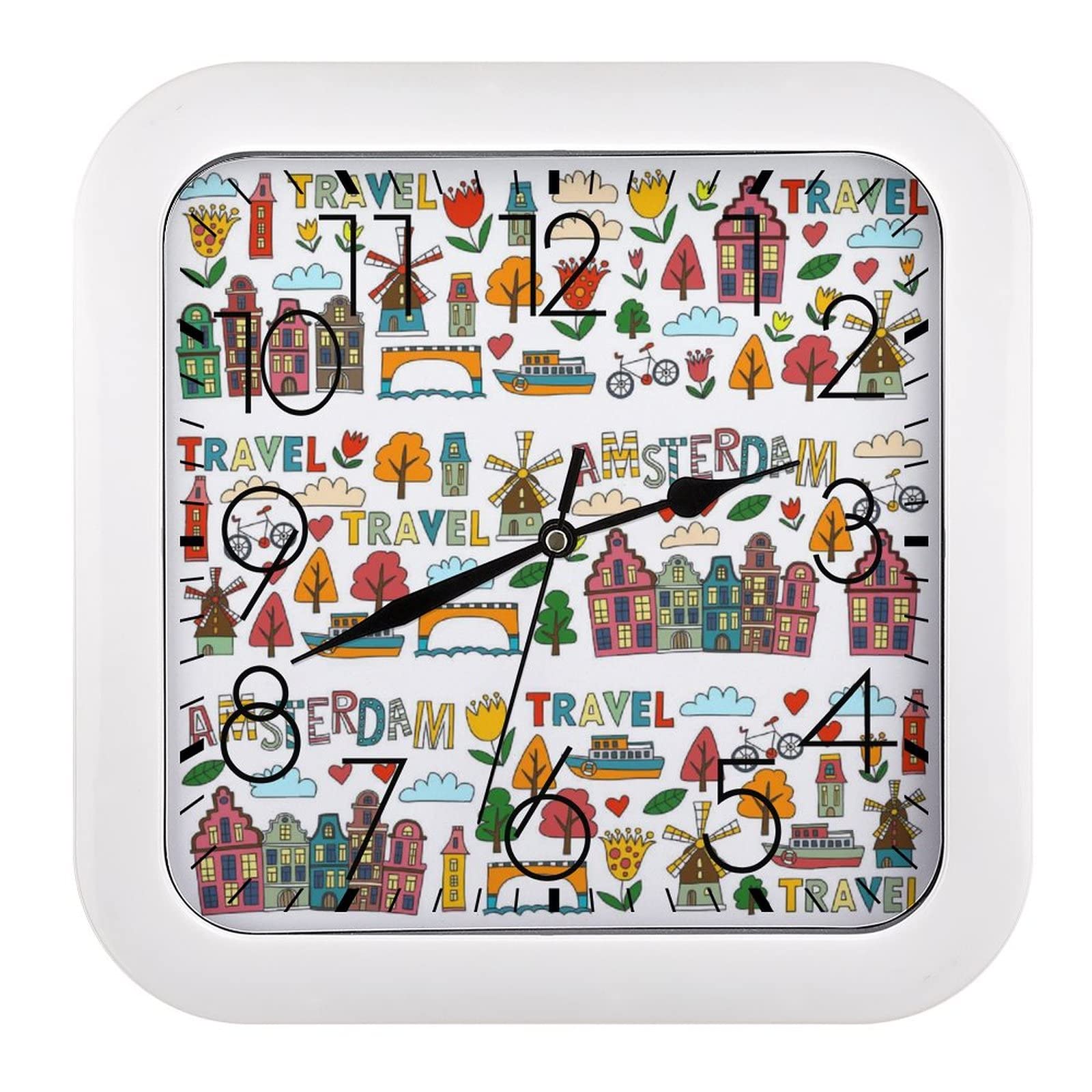 Pendule Murale Silencieuse Voyage Moderne pour un Intérieur Zen