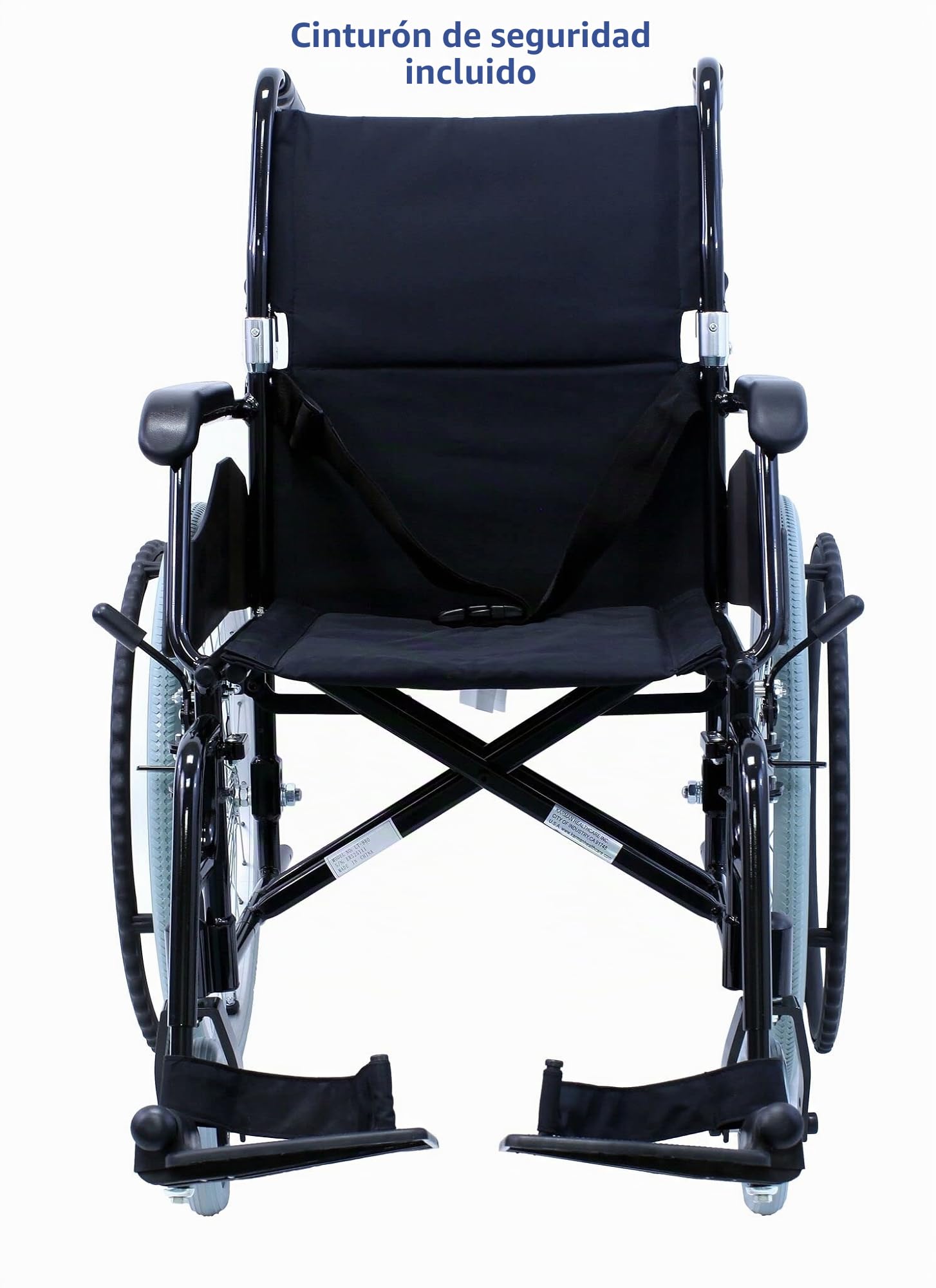 Karman Healthcare - Silla de ruedas ultraligera LT-980 de 24 libras, color negro