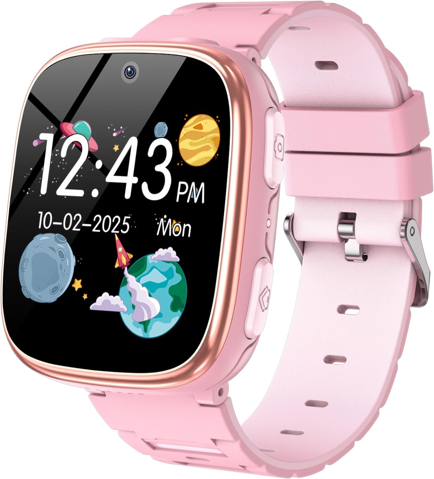 Kids Smart Watch Girls Boys - Smart Watch for Kids Game Watch Gifts for 4-12 Years Old with 26 Games Camera Alarm Video Music Player Pedometer Flashlight Birthday Gift for Boys Girls (6 Pink)