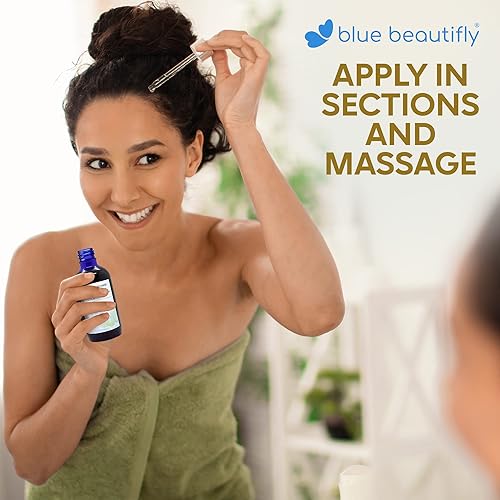 Miniatura 7 de Blue Beautifly Aceite orgánico Amla para suero del cuero cabelludo, fortalece los folículos pilosos, restaura el crecimiento y trata la caspa,