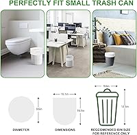 Vista 2 de Pequeñas bolsas de basura compostables – Mini bolsa de basura biodegradable de 1.2 galones, sin fragancia y fácil desgarre, a granel, forros