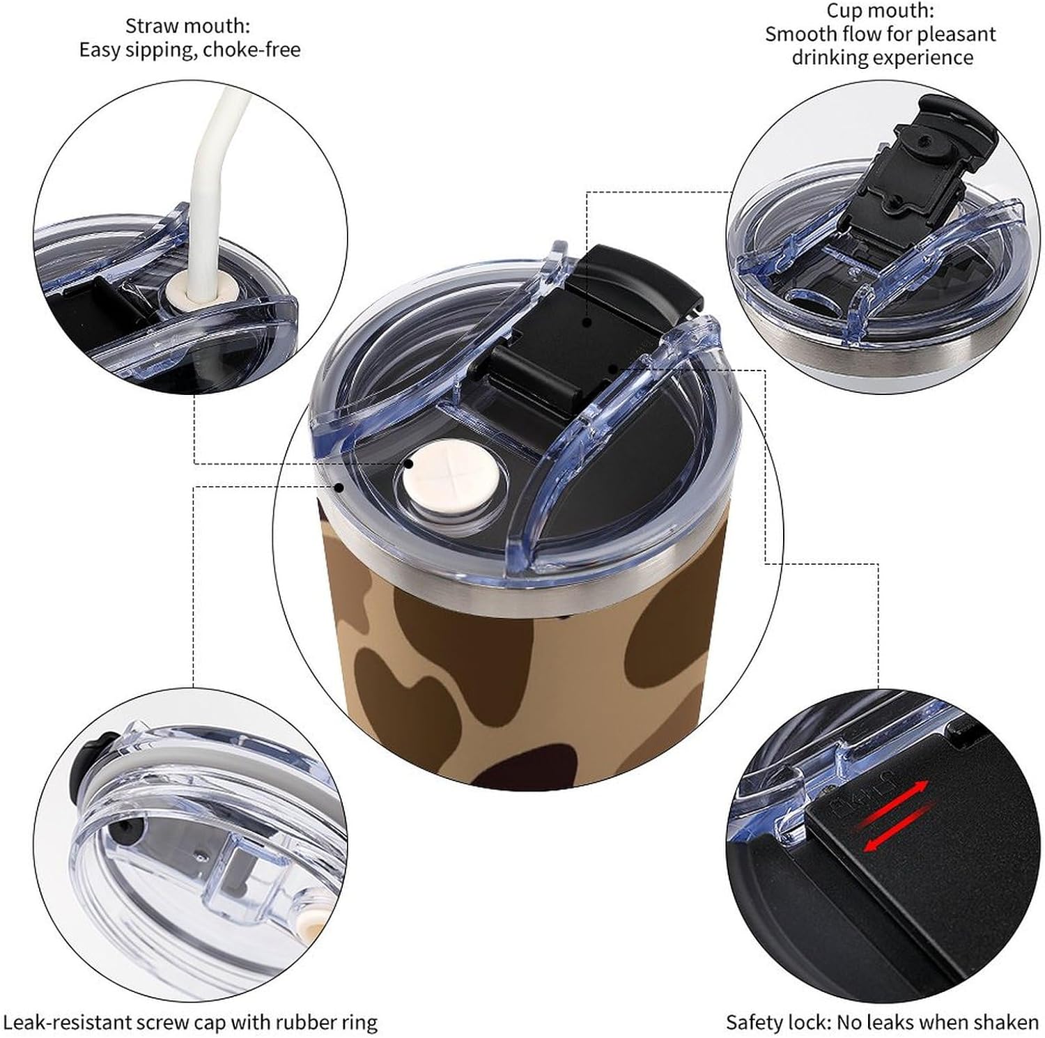 Large Capacity Car Cup 40 Oz Duck Vintage Camouflage Stainless Steel Travel Tumbler Coffee Mug Insulated Bottles Tumbler with Lid And Straw Leak-Proof - Image 5