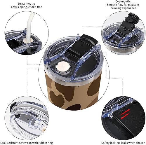 Miniatura 5 de Taza de gran capacidad para automóvil, 40 onzas, diseño de pato vintage, camuflaje, de acero inoxidable, vaso de viaje, taza de café, botellas