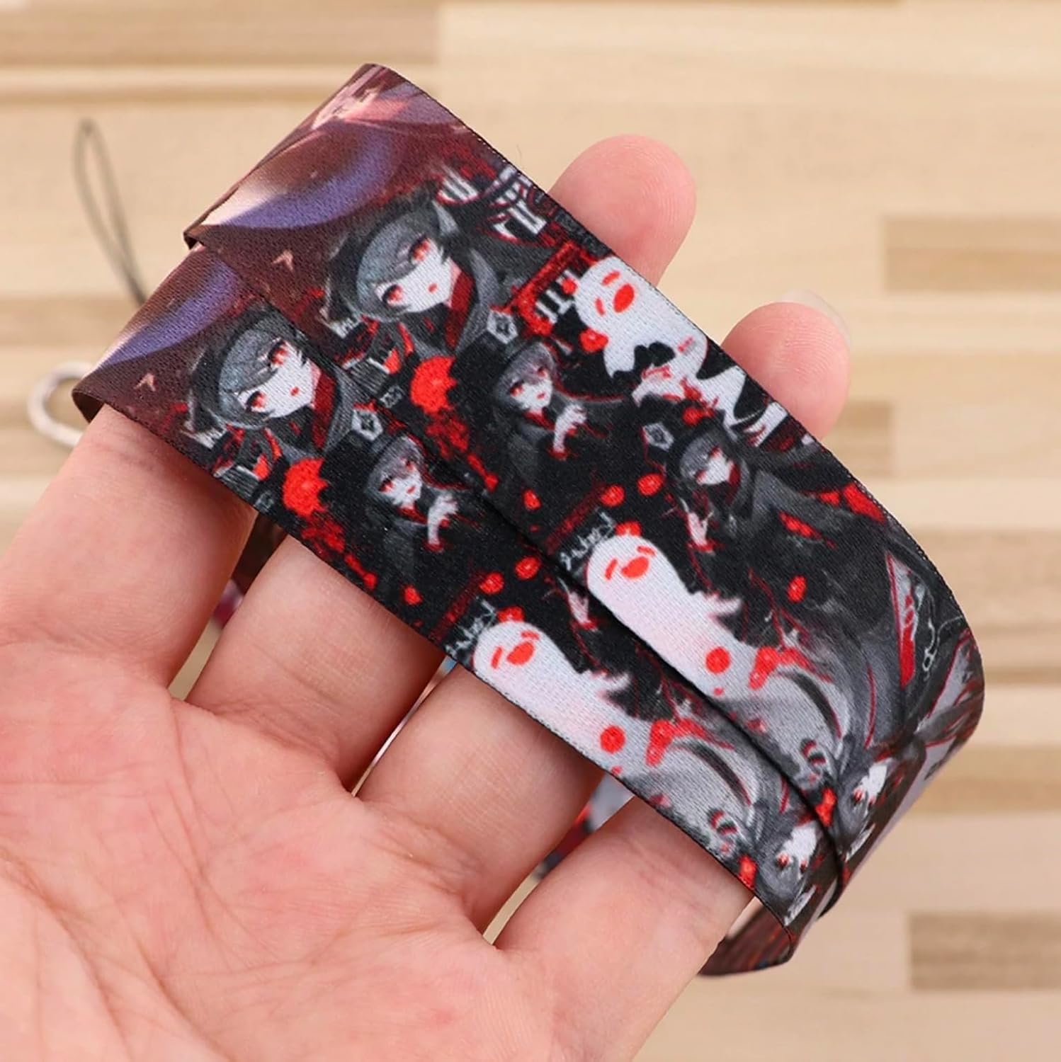 Pinstant Genshin Impact Hu Tao Anime Manga 17.7" Neck Lanyard Keychain Holder ID Badge Mobile Phone Pin Strap - Image 4