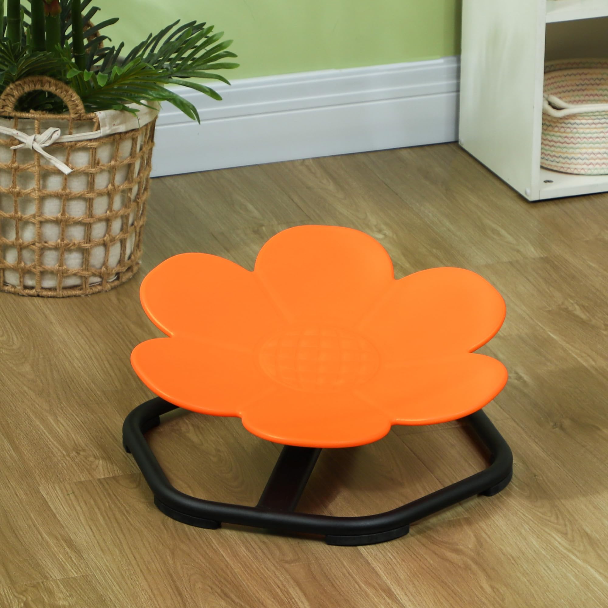 AIYAPLAY Karussell Kinder Drehstuhl 360° für Mädchen und Jungen Orange | Sensorischer Drehstuhl, Sensorisches Spielzeug für Autismus, Training Physische Koordination Gleichgewicht