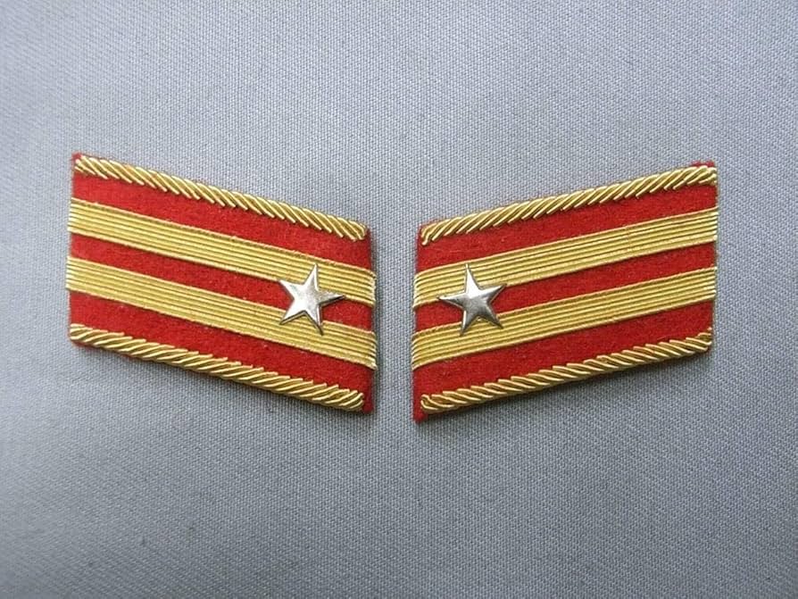 Amazon.co.jp: 日本陸軍襟章レプリカ 三式 「少佐」階級章