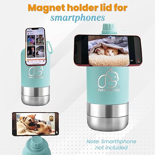 Miniatura 4 de Juego de botella de agua portátil para perro y cuenco plegable para perro, sin derrames, artículos esenciales para cachorros aptos para viajes para