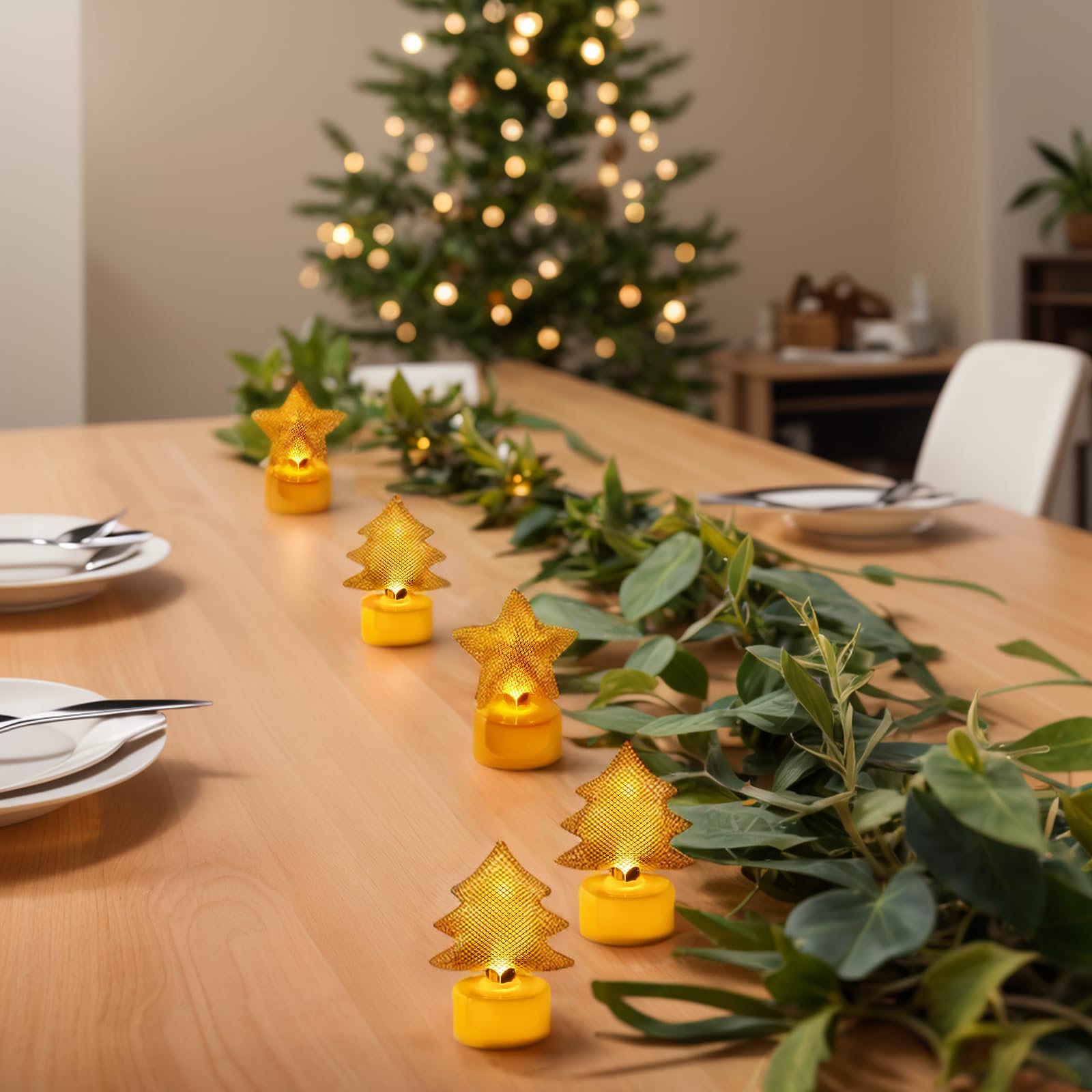 6 Candele LED Tremolanti Senza Fiamma Con Telecomando – Batteria AA, Effetto Fiamma Per Matrimoni E Feste