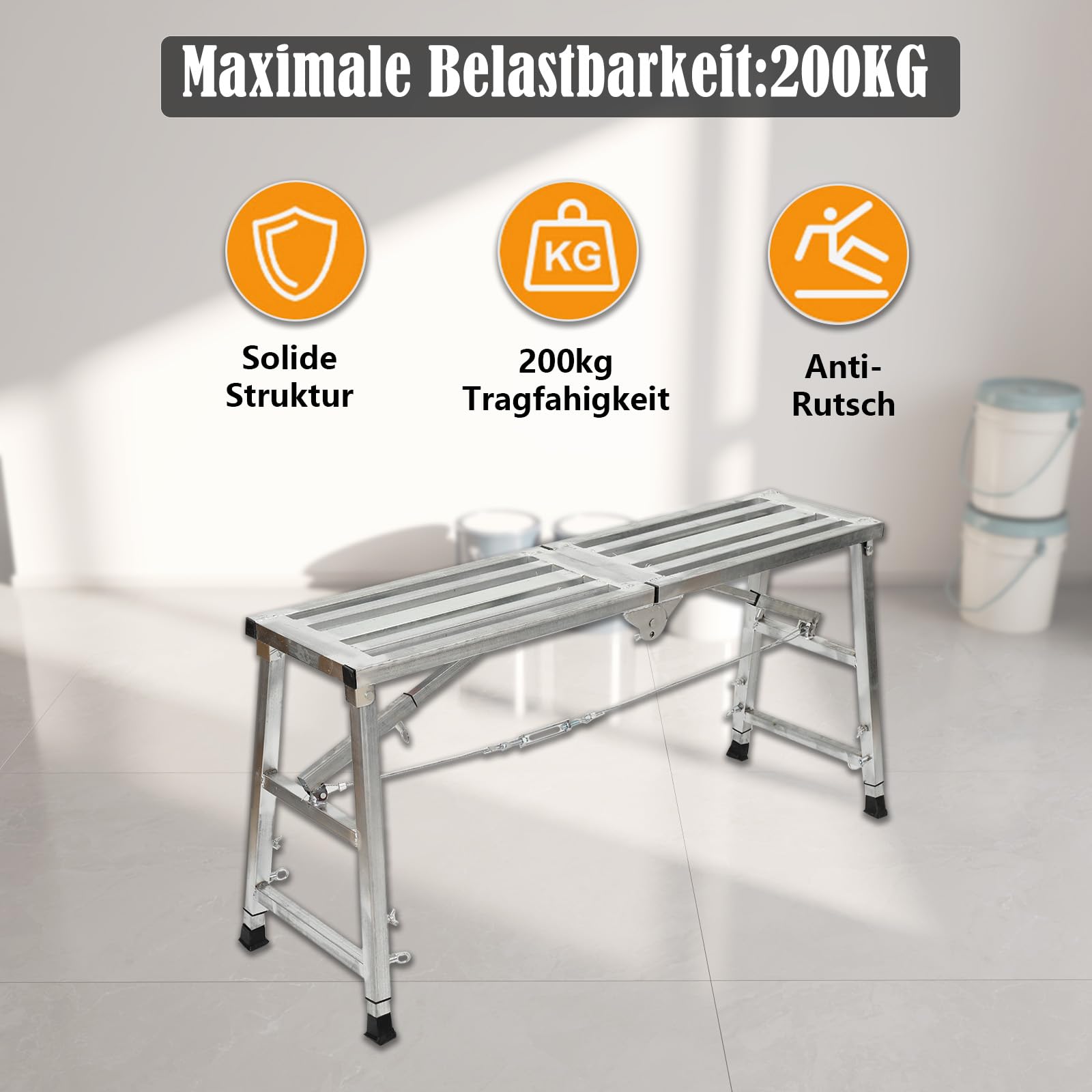 Arbeitsplattform Arbeitsbühne, Klappbare Stufenleiter Leitergerüst