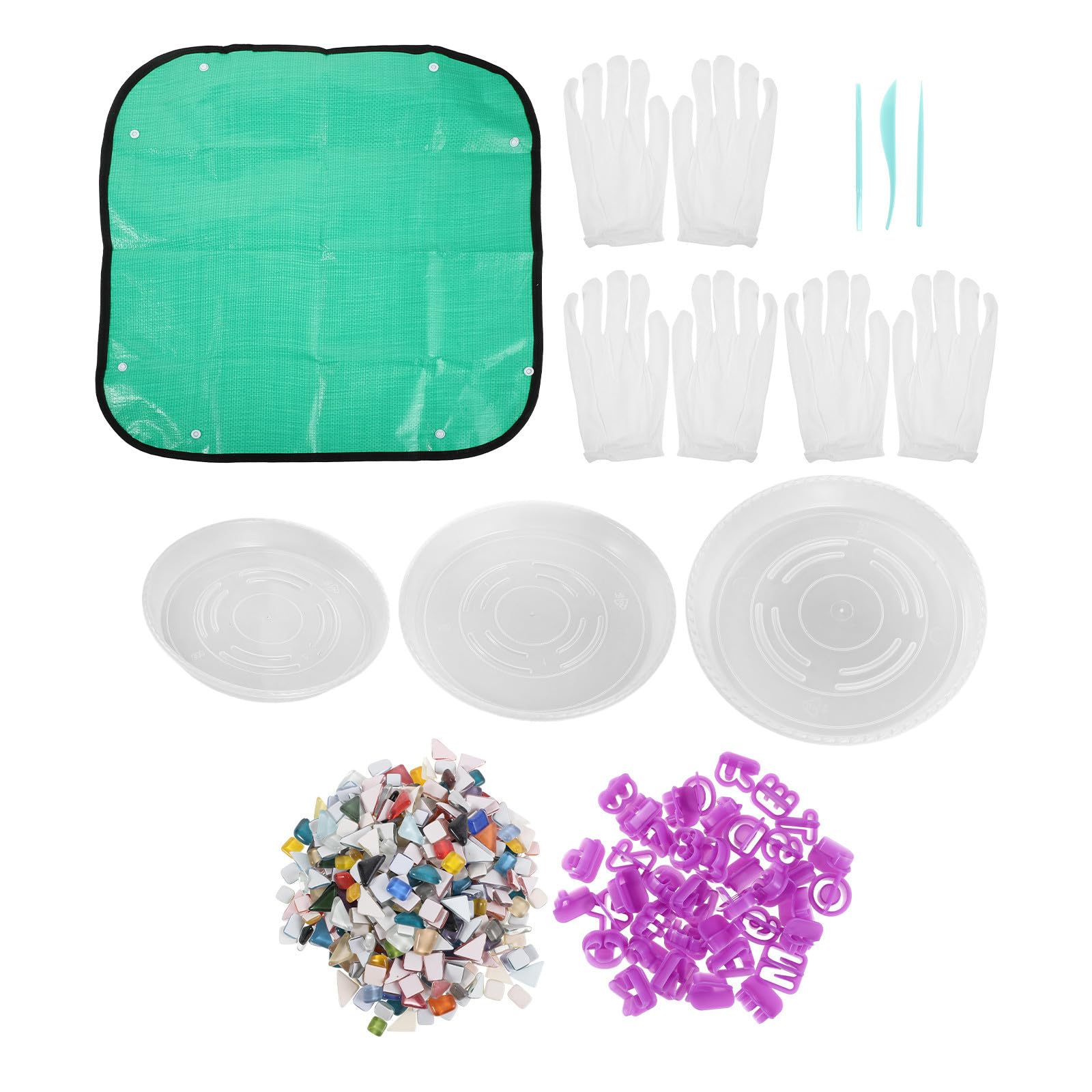 Kit de Dalles de Mosaïque Soi-même pour Jardin, Moules Modulaires