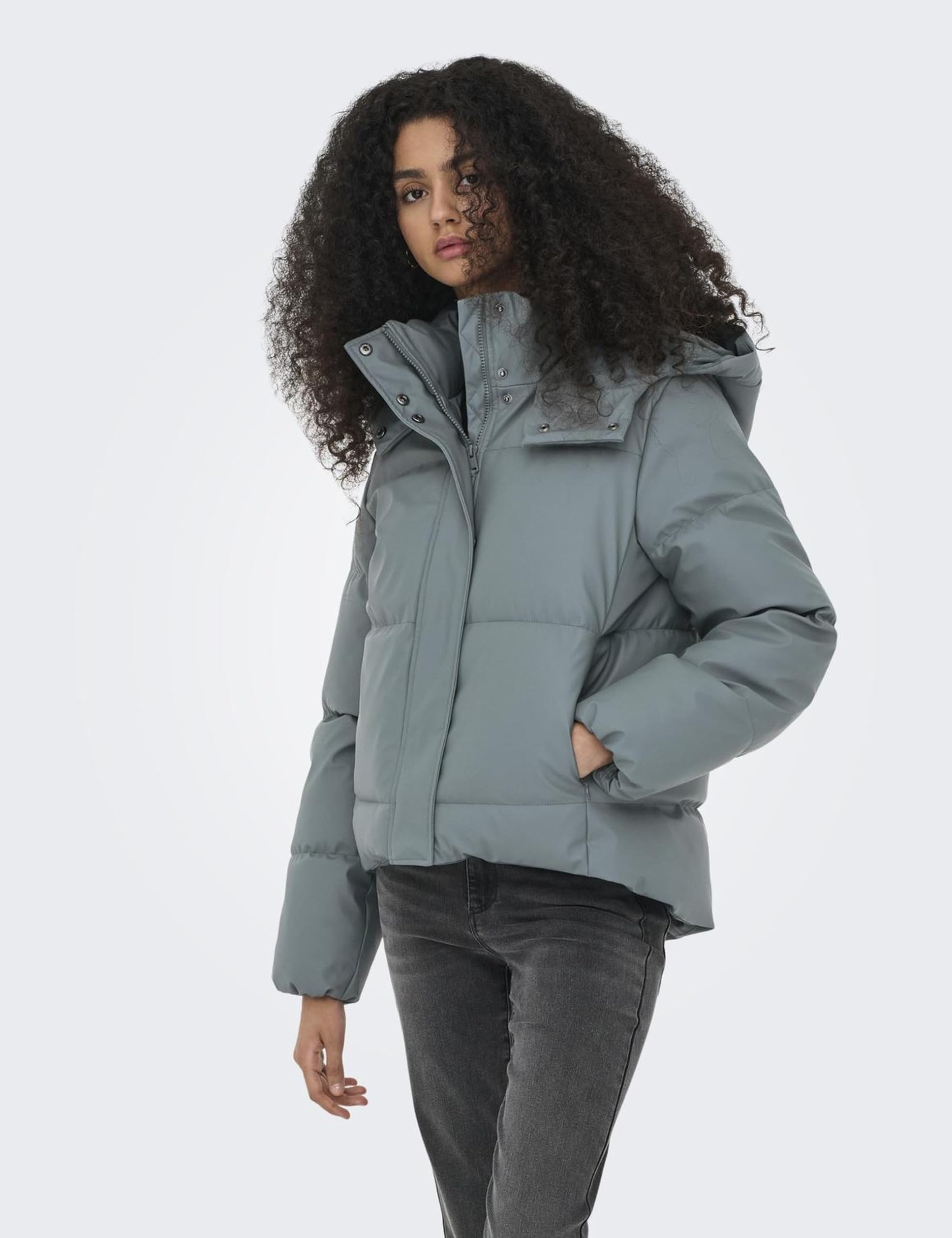 ONLY Onlagnes Coated Puffer Jacket Otw Veste rembourrée enduite Onlagnes Otw Femme (lot de 1)