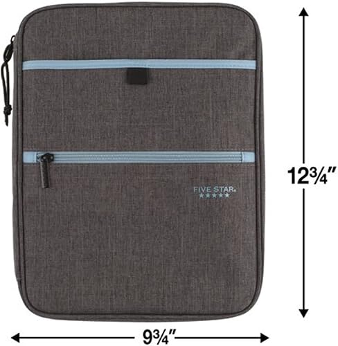 Miniatura 6 de Five Star Carpeta con Cremallera, Carpeta de 3 Anillos de 1 Pulgada con Anillos Redondos, Organizador con Bolsillos y Separadores de 4 Pestañas,