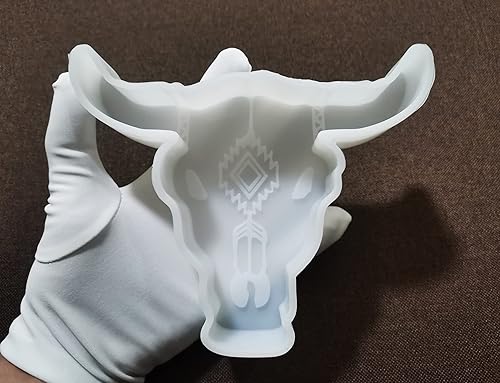 Molde de frescor para automóvil de calavera de toro molde de silicona para hacer cuentas de aroma frescos apto para horno resina epoxi hecha a mano