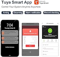 Vista 8 de Sistema de alarma WiFi para el hogar, sistema de alarma inalámbrico con sensor de movimiento de 120 dB, sensor de alarma de puerta de ventana
