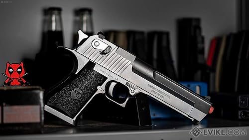 Miniatura 4 de Evike Airsoft - WE-Tech Airsoft DE 50 AE Pistola de aire comprimido de gas de metal por Cybergun (color: plata/gas verde/solo pistola)