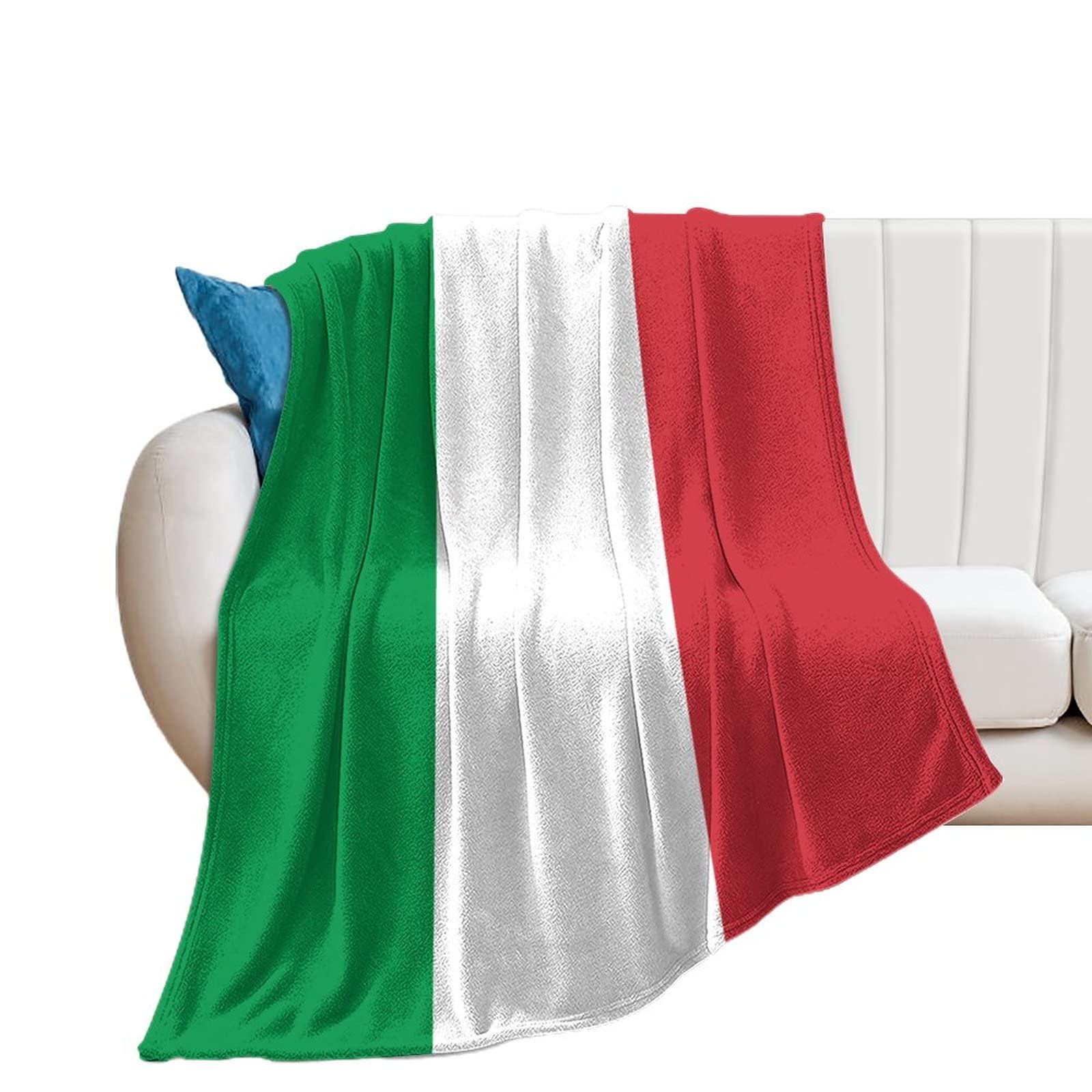 Dreamautumn Girls Italy Flag Throw Blankets National Flags Throw Blanket - Warm Comfy Super Soft & Plush Flannel Throws For Bed Couch Sofa Office – Lightweight Cozy Fuzzy Blankets For Kids Women Men 50"X60"