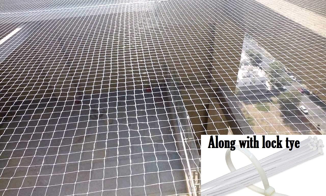 Nylone UV Stabilised HDPE Monofilament Netting Solution,Bird/Monkey Entrance Control Safety Net 10x4 feet-image-36