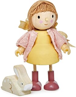 Tender Leaf Toys The Goodwood Family - Wooden Miniatures Flexible Doll, Multicultural Action Figure for Dollhouse - Encourage Creative and Imaginative Fun Play for Children - Age 3+