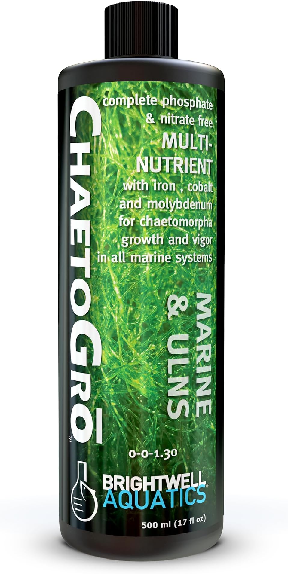 - Brightwell Aquatics - ChaetoGro - Algae Nutrient Supplement for Chaetomorpha Growth in All Marine Fish Tanks - Multi-Nutrient Aquarium Water Treatments, 16.9 fl oz