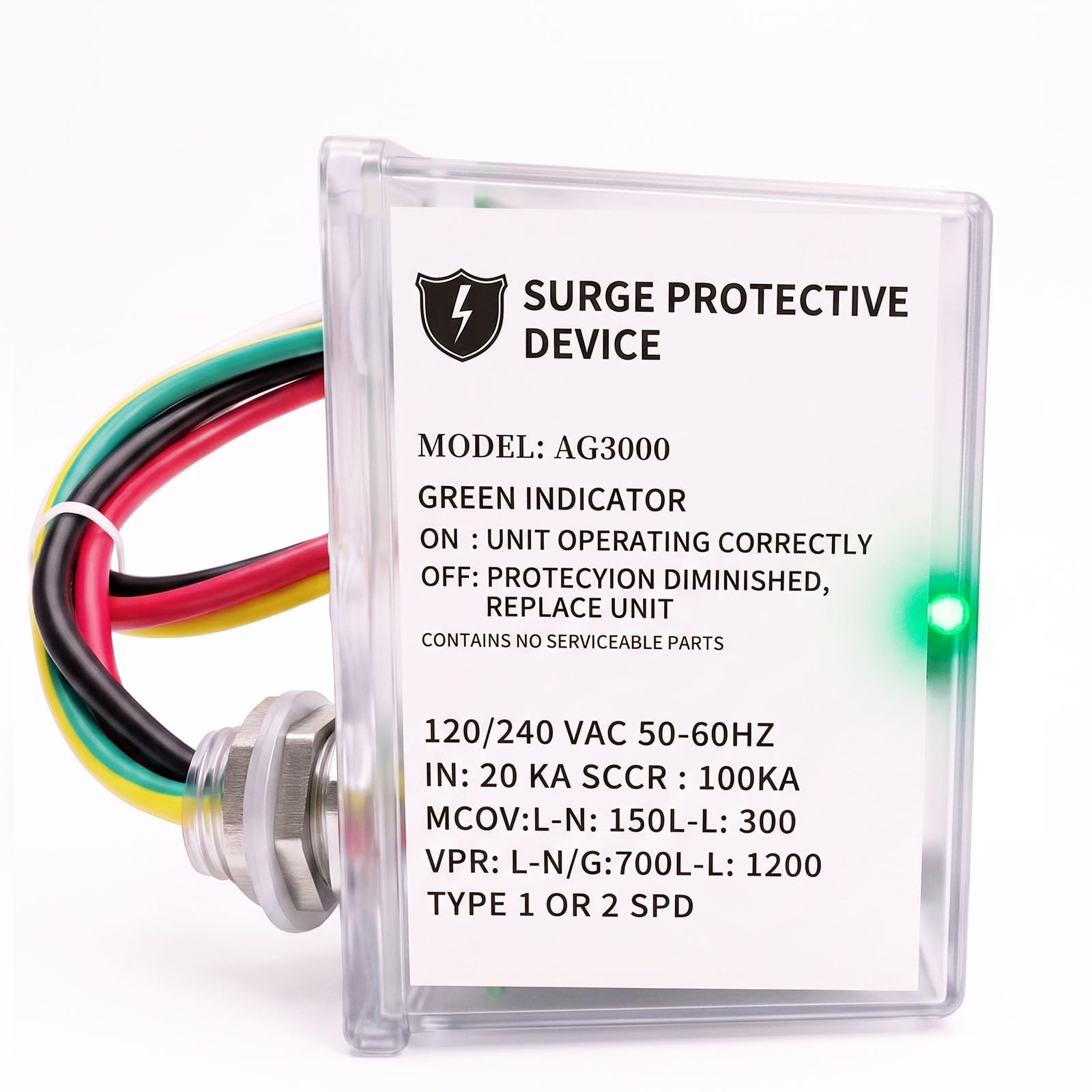 AG3000 HVAC Surge Protector 120/240V, Mini Split & AC Protection Device | with TPMOV Tech, 3-Mode Whole House Protective Device Hardwired for Heat