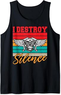 I Destroy Silence Muscle Car Tank Top