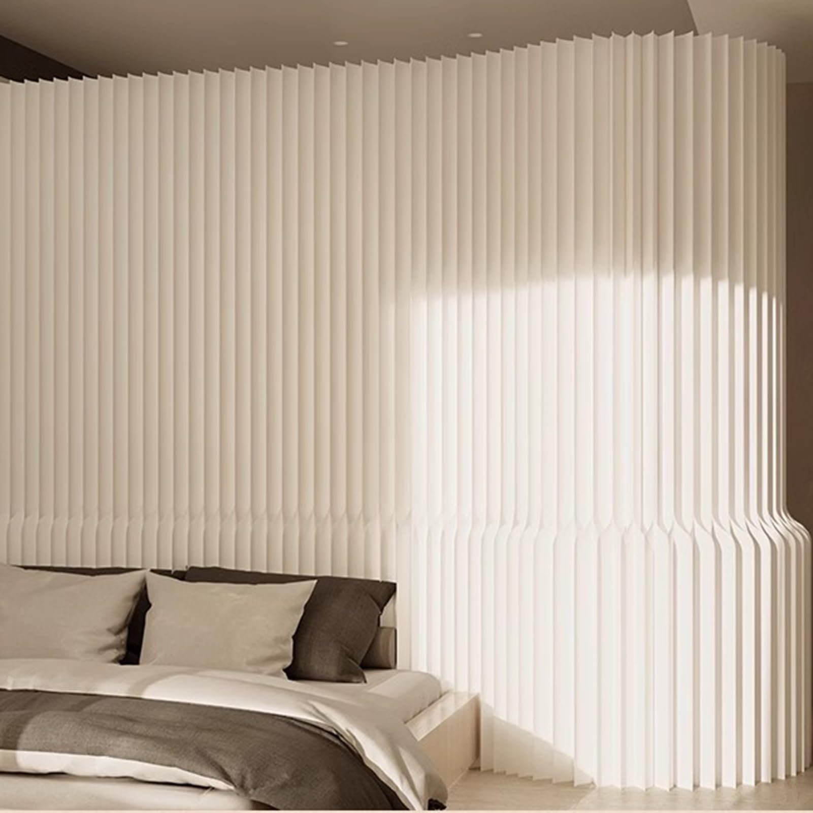 Biombo Divisor de Habitación Paper Screen Room Divider Flexible Paper Wall Partition, Foldable and Retractable Partition Wall， Suitable For Offices and Commercial Use(3x2m/9.8x6.5FT)