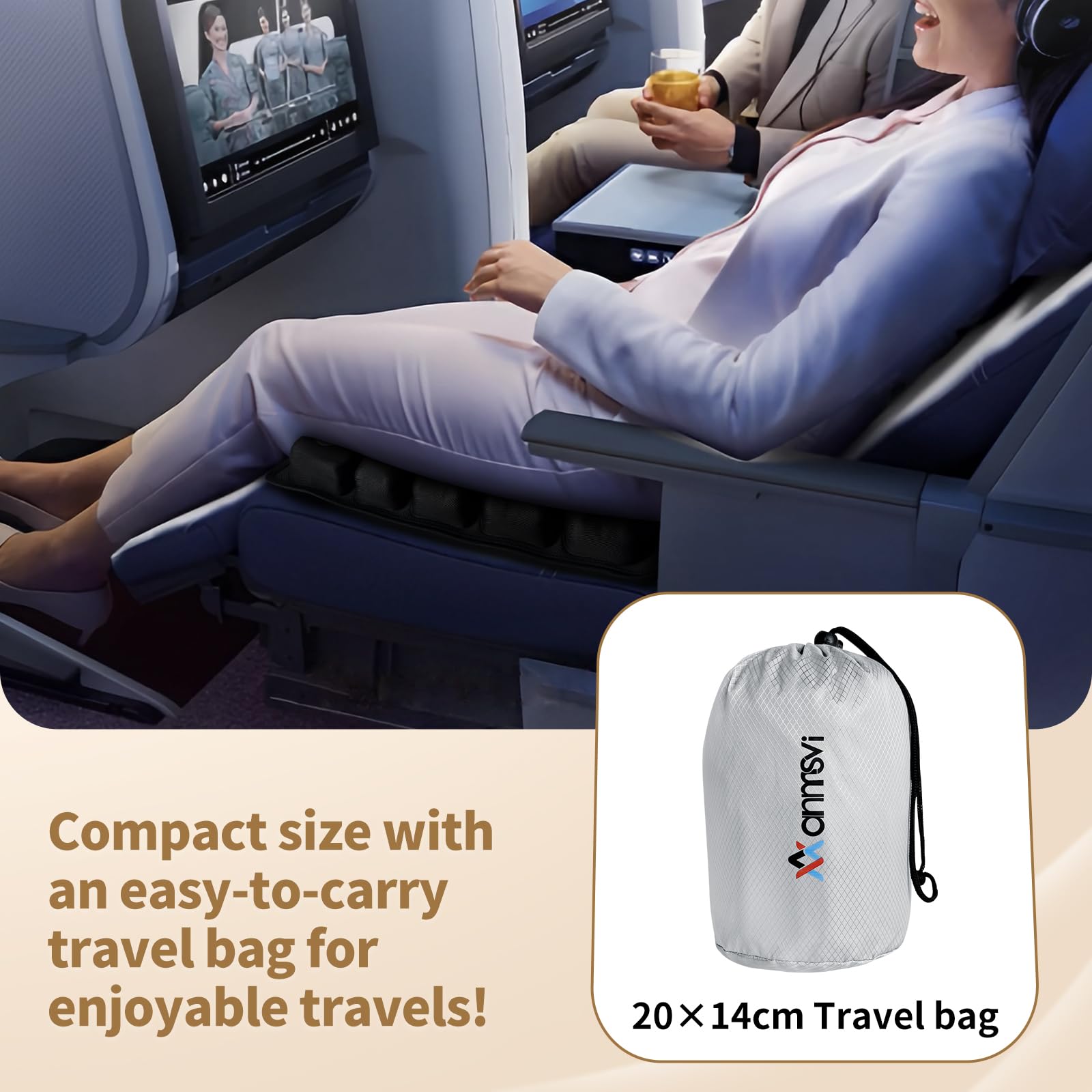 Cojín Inflable para Asiento de Viaje con Bomba integrada, portátil y Ajustable para avión, Coche, Tren, camión, Oficina, hogar, Alivio del Dolor de coxis, ciática, coxis, 46 x 41 x 5,3 cm