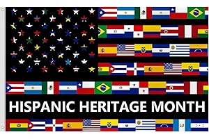 Hispanic Heritage Month Burlap Garden Flag with Double Sided Printing and Durable Design 3x5 Ft