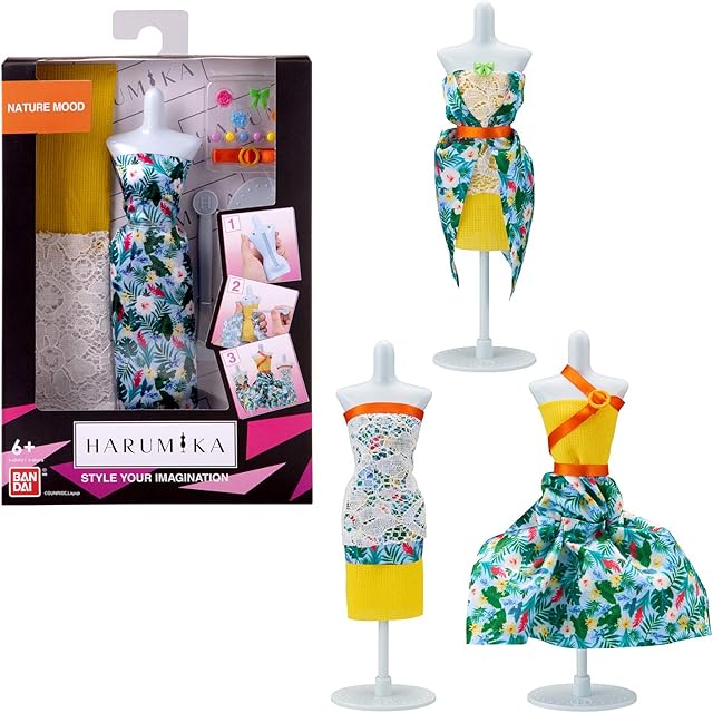 HARUMIKA 40416 Fashion Design for Kids - Craft Your Own Catwalk Looks with This Creative Kit - Single Torso Bridal Gown Set Includes Reuseable Mannequins, Fabric & Accessories