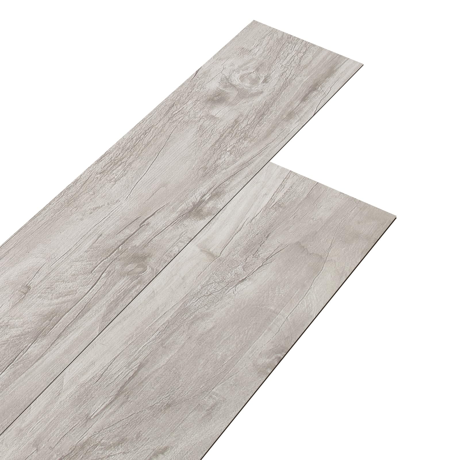 INMOZATA 36Pcs Self Adhesive Floor Planks, 2mm Thick Vinyl Flooring, Waterproof Wear-Resistant UV Coated Floor Tiles,Covers 5m², 91.5 x 15.2cm for Kitchen Living Room(Light Washed Grey Oak)