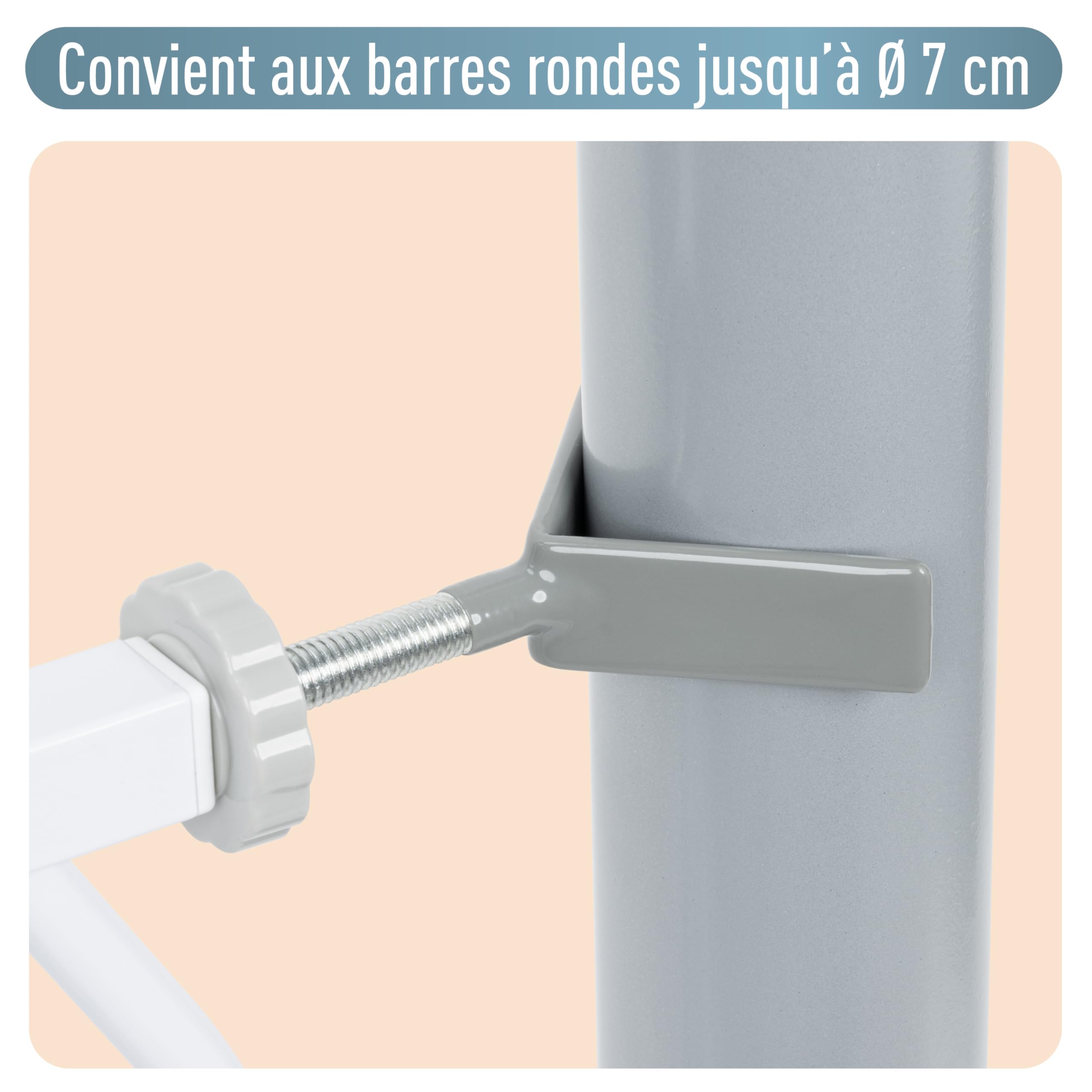 IB STYLE Lot de 2 adaptateurs Y – pour barrière d’escalier et de Porte, Fixation sans perçage, Accessoires de sécurité pour Enfants, Filetage M10