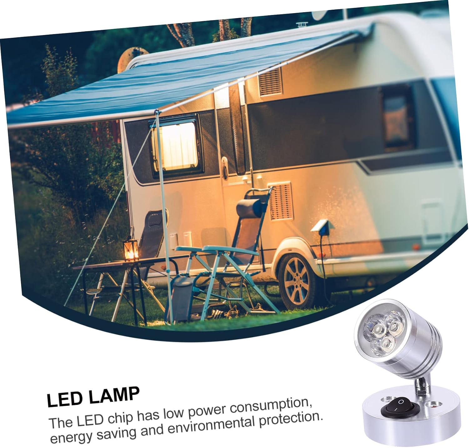 Aluminum Led Ceiling Light Warm White Rv Yacht Wall Lamp Low Power Consumption High Brightness for Campers and Household Use