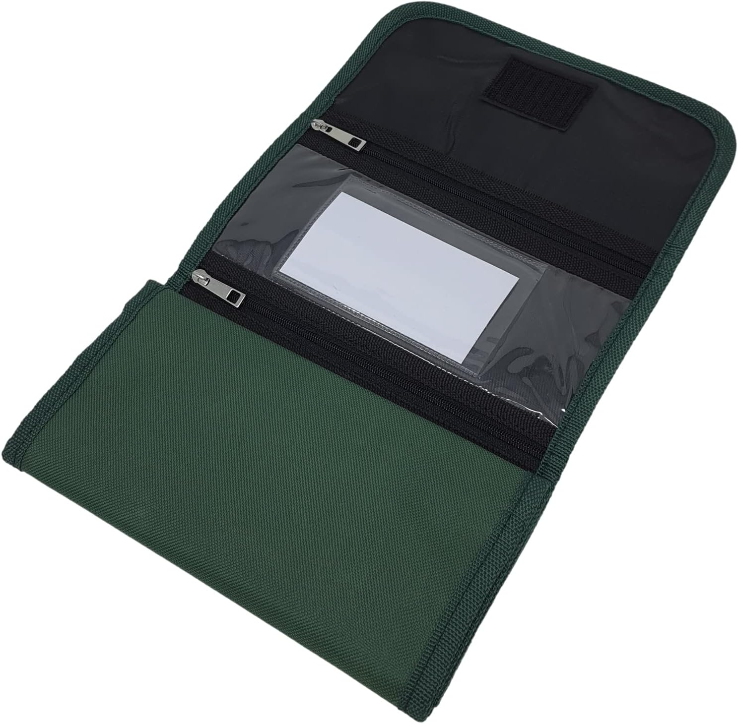 GIDABRANDMoney organizer for cash 7 slots money holder with blank card, Cash holder wallet organizer for Budgeting, Traveling, Saving, Receipts, Coupons and Tips, Green, 8.5 x 4.5 Inch, Money Holder With Blank