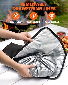 Houscly Heavy-Duty Insulated Meat Resting Blanket with Removable Liner