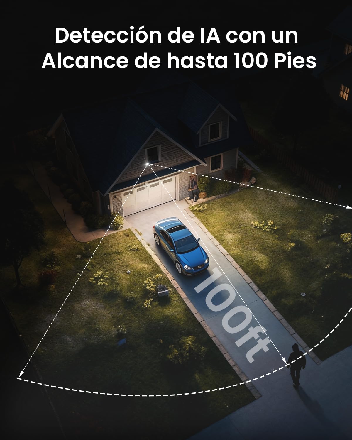 ieGeek Pack 2 Camaras Vigilancia WiFi Exterior 2K sin Cables, Batería Recargable + Camara Solar AOV 24/7, Seguimiento 360°, Detección AI