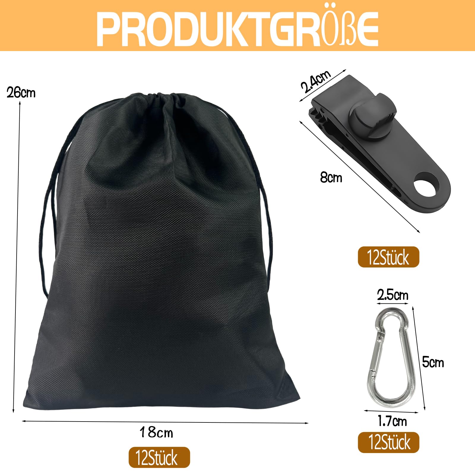 12er Set Gewichtstaschen für Pavillon mit Rostfreien 304 Edelstahl Haken, Sandsäcke als Standgewichte für Zelte, Sonnenschirme, Outdoor Vorhänge, Extrem Standfest & Wetterfest
