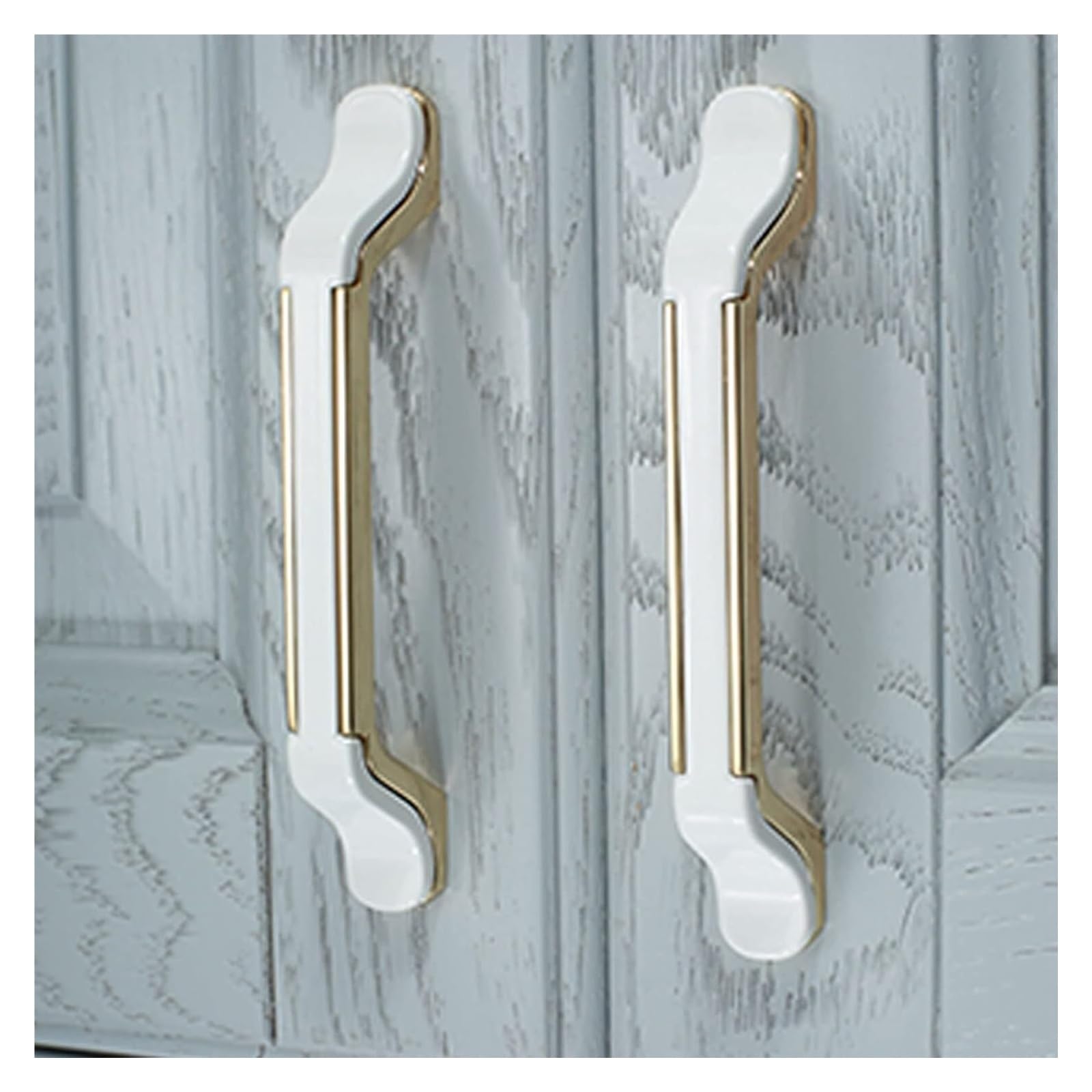 Mbhhu One Color Hidden Drawer Pulls，2 X Cabinet Door Handle Kitchen Cupboard Handle Vintage Drawer Handles,Hardware Cabinet Pulls Cupboard Closet Door Pull Handle, For Kitchen Bathroom(Hole Distance 96Mm)