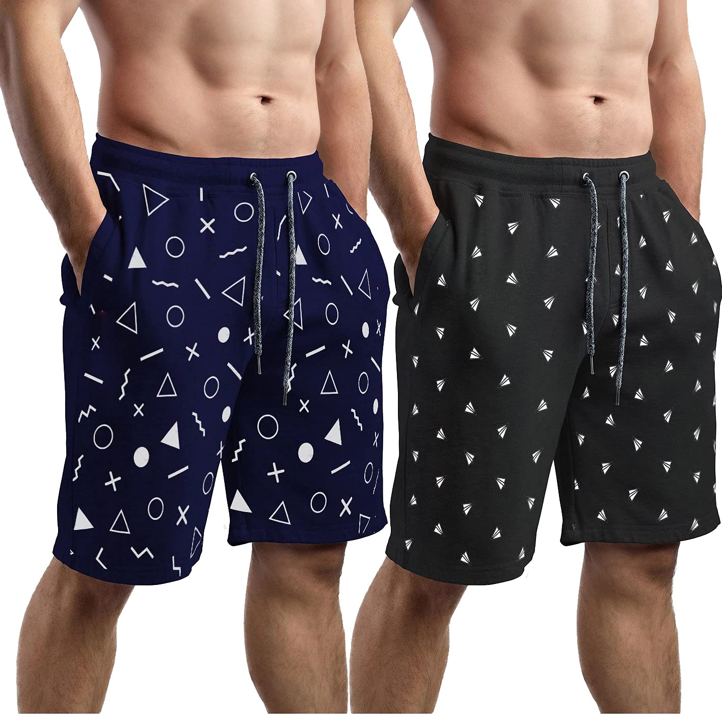 Stylish Men Multicolored Cotton Shorts-Pack of 2-image-29