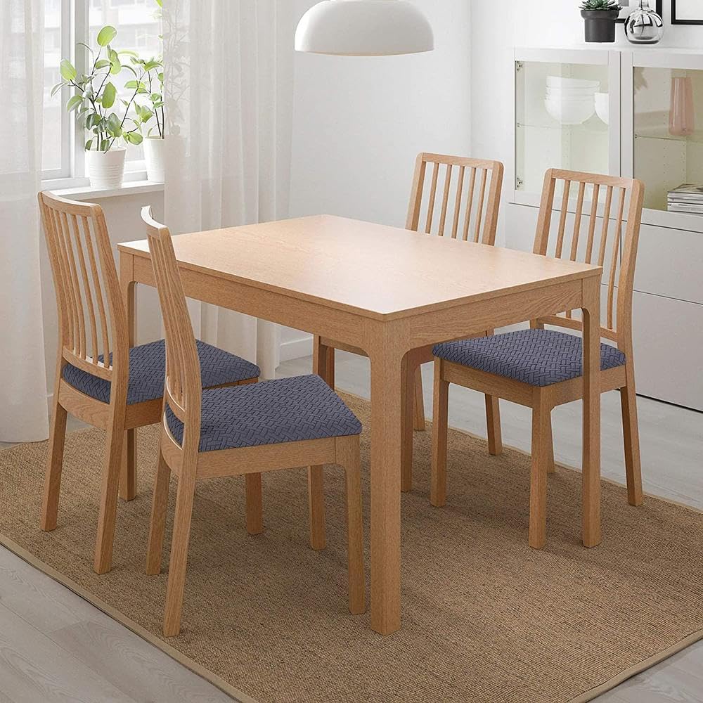 VVW&LIU Fundas de Asiento de Silla de diseño Jacquard, extraíbles, Lavables, Antipolvo, elásticas, de Licra, para Comedor, Tapiz