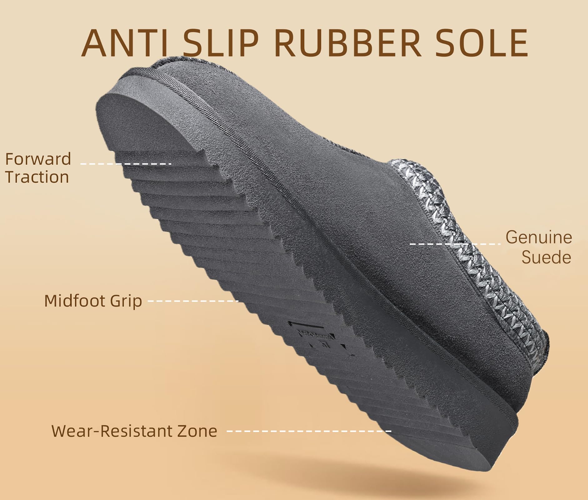 Meik Mangni Zapatillas de Estar por Casa Mujer Hombre Invierno Peluche Cerradas Pantuflas Calientes Forro Corta Botas de Nieve Antideslizante, Tallas:35-45 EU