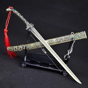 Peripheral Animation Sword Alloy Model-Sword with Matching Scabbard (Golden)