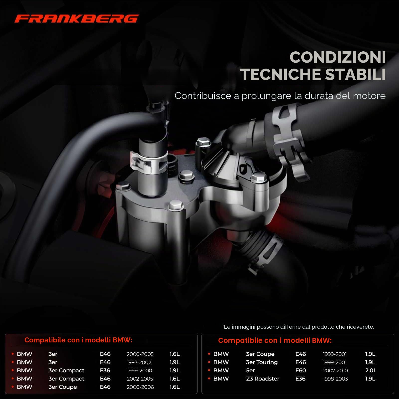 Frankberg Refrigerante del Termostato Compatibile con Serie 3 E46 318i Serie 3 E46 316i Z3 R.o.a.d.s.t.e.r E36 1.9i Serie 3 Compact E36 316i Serie 3 Touring E46 318i Replace# 11531437085