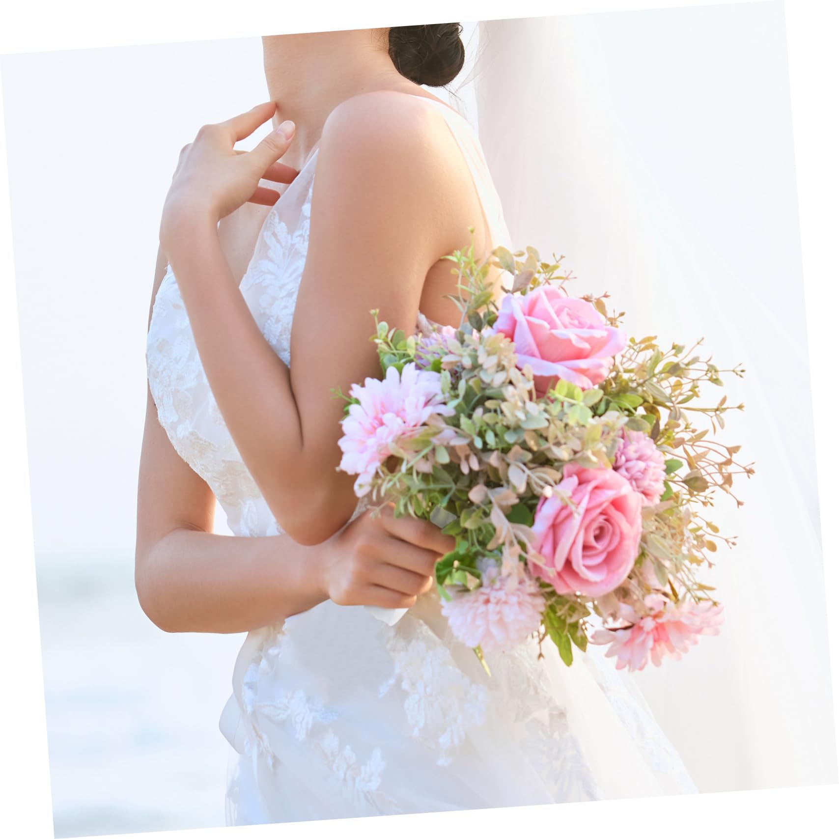 6 Porta Bouquet In Schiuma Per Matrimonio Fai Da Te – Supporti Per Composizioni Floreali Con Impugnatura - 3