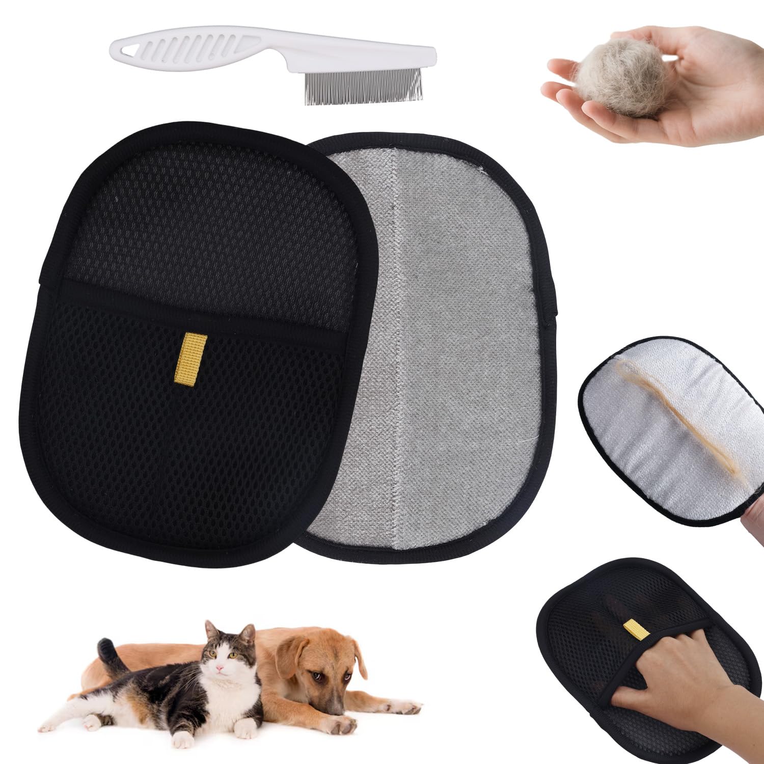 Lot De 2 Gants Magnétiques Réutilisables Pour Poils D’animaux – Électrostatique, Pour Canapé, Vêtements, Voiture