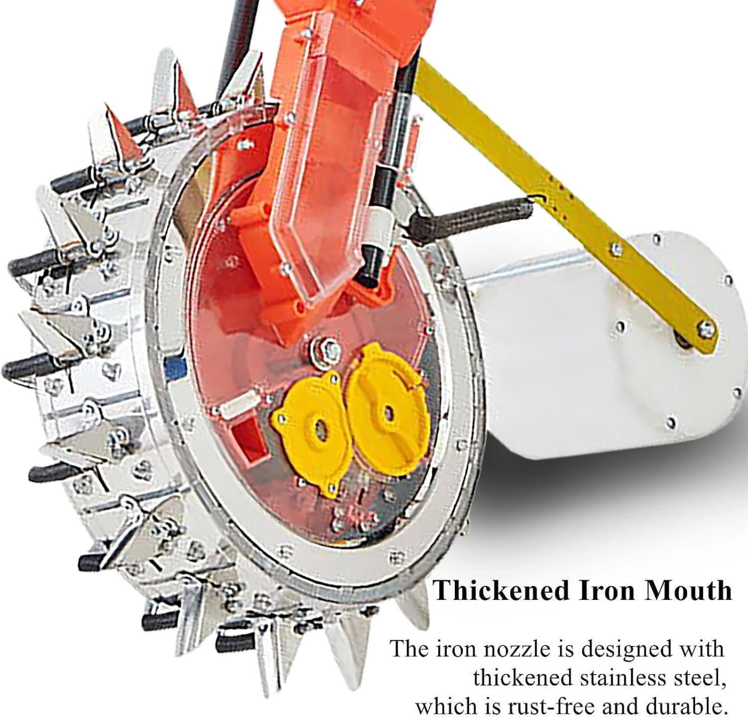 Macchina per semina agricola professionale - Carrello manuale con ruote di misurazione di precisione, pneumatici per tutti i terreni, telaio in acciaio di calibro pesante per piantare semi in fattoria