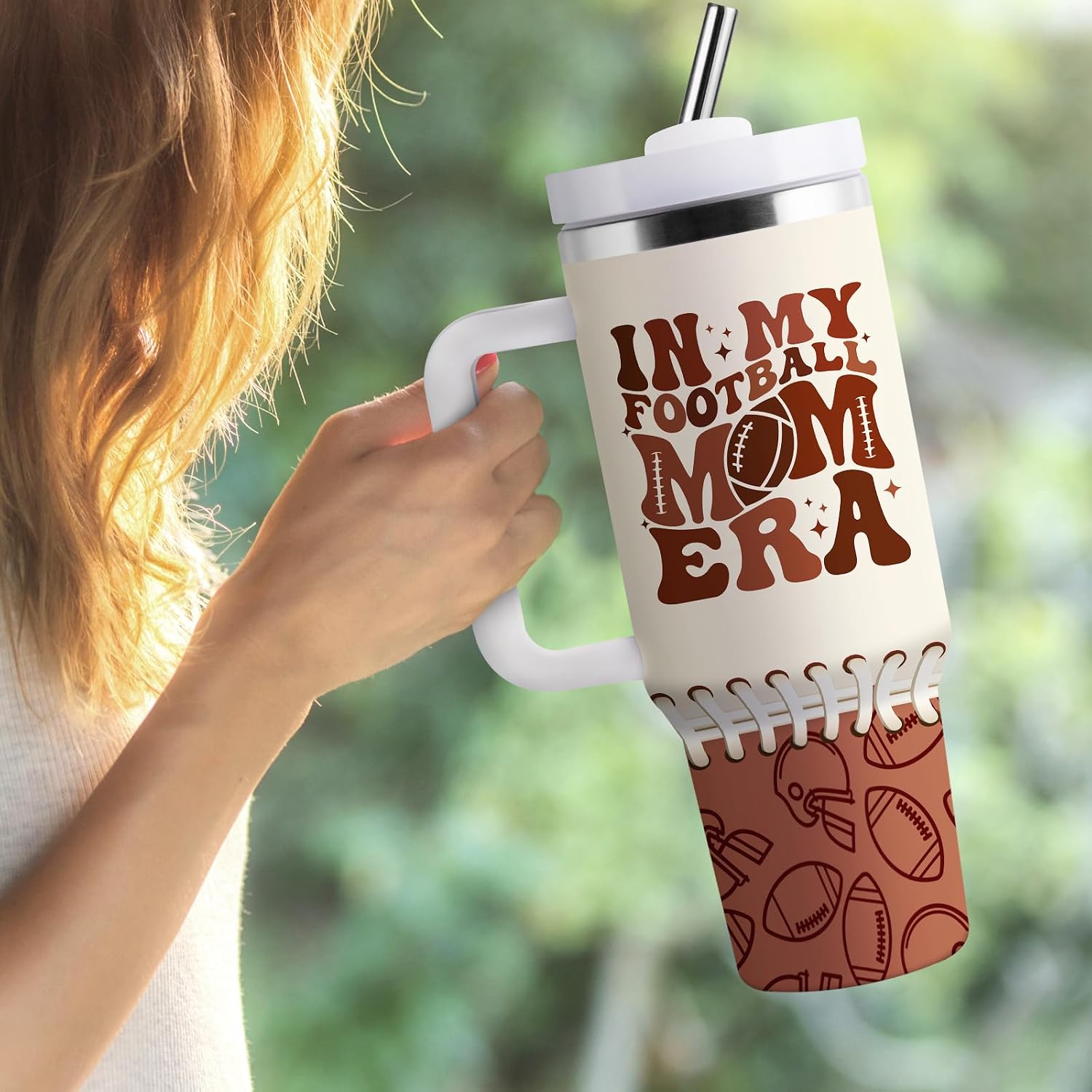Football Mom Gift Insulated Tumbler 40oz