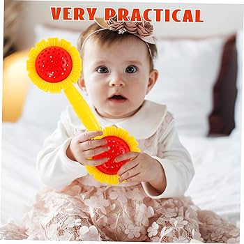 Amazon.co.jp: GARIOUANS 2個向日葵デザインの ベビー用手持ち